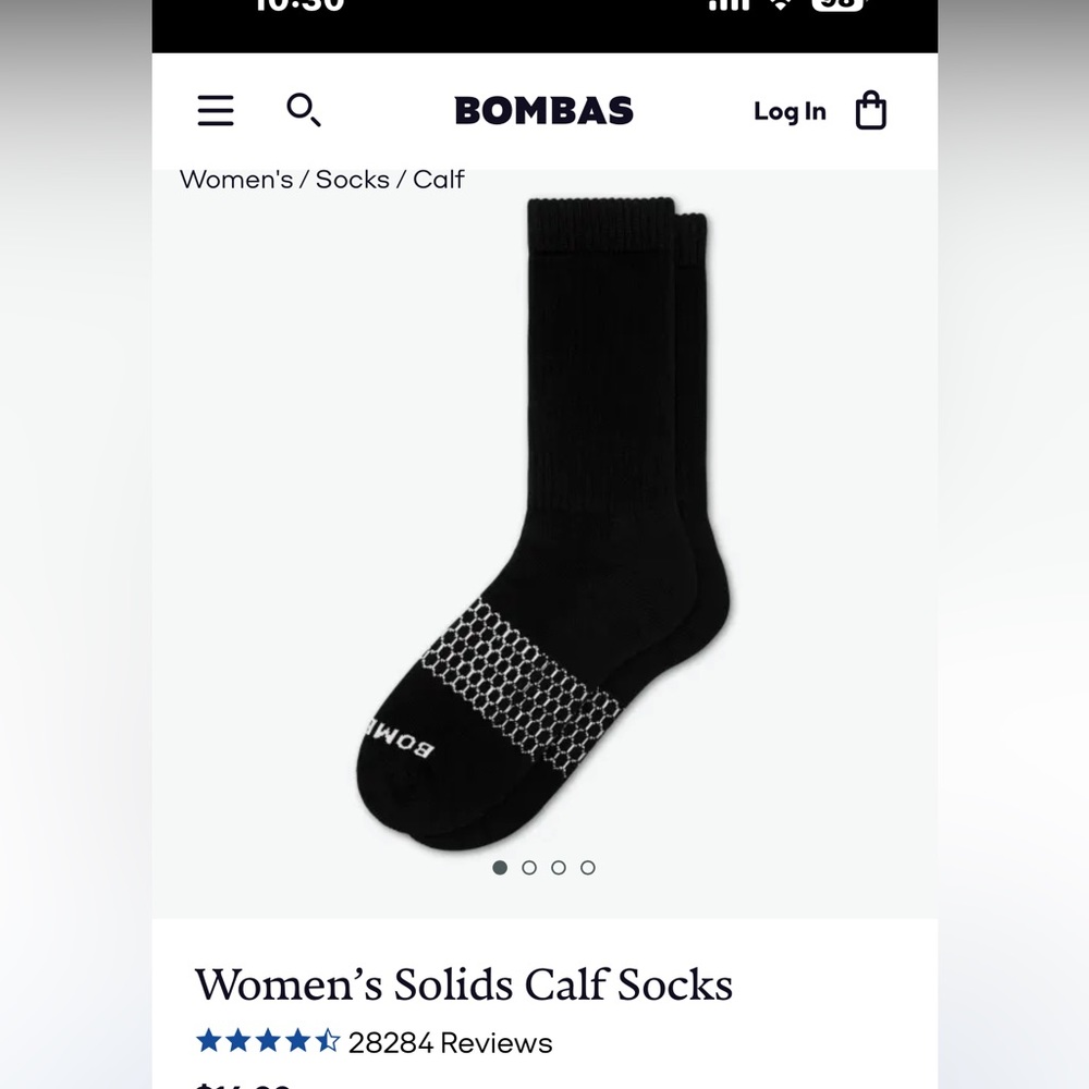 Bombas calf socks, size XS (women’s shoe size 5-6.5)